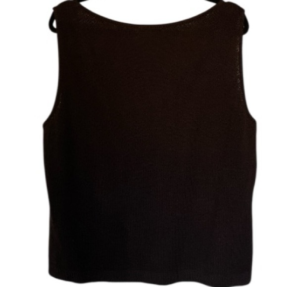 Vintage St John Brown Santana Knit Full Zip Jacket Women's Size 16 With TankTop - Picture 5 of 5